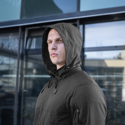 M-Tac Flash jaka viegla, vējizturīga brīvā laika jaka, Melna