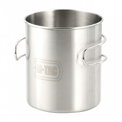 M-Tac krūze ar salokāmu rokturi, 450 ml (304 tērauds)