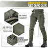 M-Tac Conquistador Flex taktiskās bikses, Teflon, Army Olive