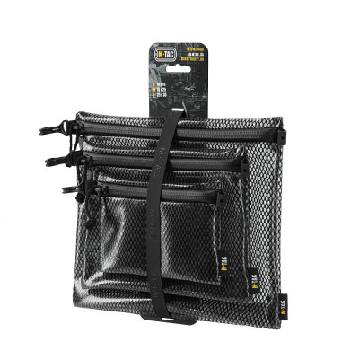 M-Tac Zip Pocket Organizer Set Elite – organizatoru komplekts, Melna