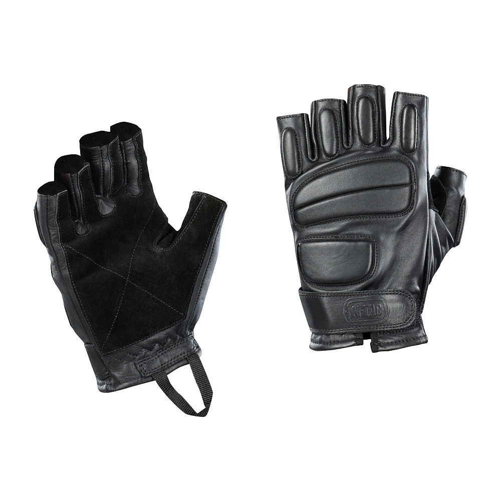 M-Tac Assault Tactical Mk.1 cimdi bez pirkstiem, Melna