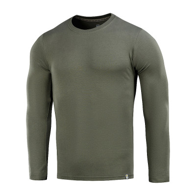 M-Tac krekls ar gariem piedurknēm, 93% kokvilna, Army Olive