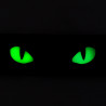 M-Tac Cat Eyes Laser Cut uzšuve, mirdz tumsā, Melna
