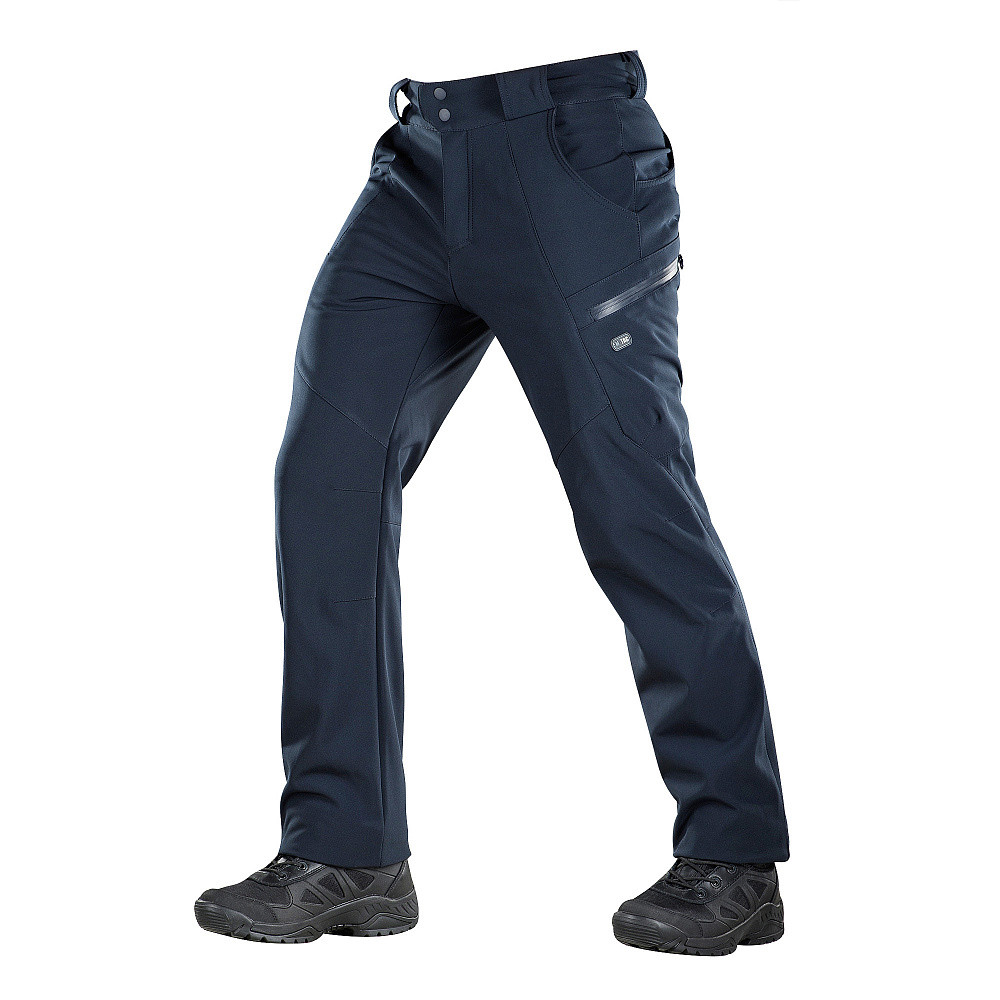 M-Tac Soft Shell ziemas bikses ar vilnas oderi, Dark Navy Blue