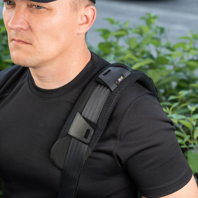 M-Tac Damper on the Shoulder Strap 50 mm Elite – plecu polsterējums, Melna