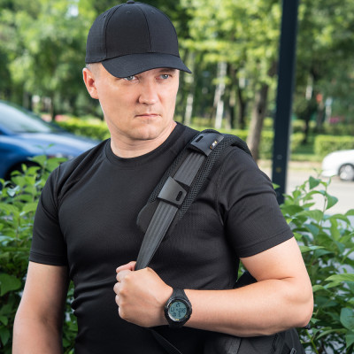 M-Tac Damper on the Shoulder Strap 50 mm Elite – plecu polsterējums, Melna