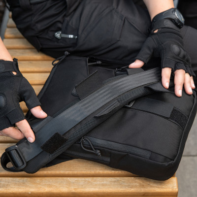 M-Tac Damper on the Shoulder Strap 50 mm Elite – plecu polsterējums, Melna