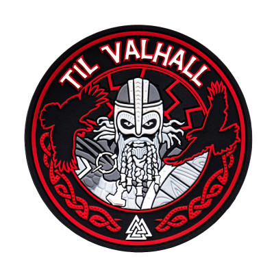 M-Tac Til Valhall morāles plāksnīte gumija, 80 mm, Sarkana