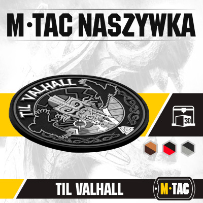 M-Tac Til Valhall morāles plāksnīte gumija, 80 mm, Pelēks