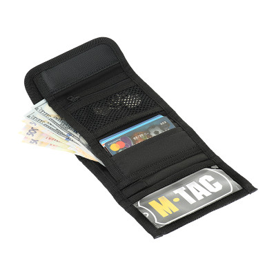 M-Tac Wallet with Patch Panel Elite Gen.II – maks, Melna