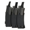 M-Tac Pouch Elastic Triple Magazine Elite Laser Cut – magazīnu somiņa, Melna