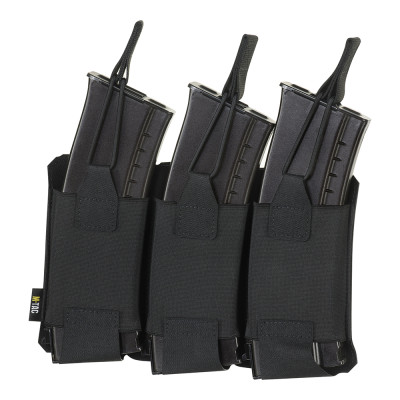 M-Tac Pouch Elastic Triple Magazine Elite Laser Cut – magazīnu somiņa, Melna