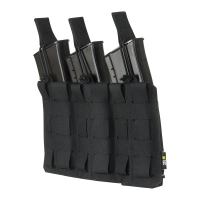 M-Tac Pouch Elastic Triple Magazine Elite Laser Cut – magazīnu somiņa, Melna