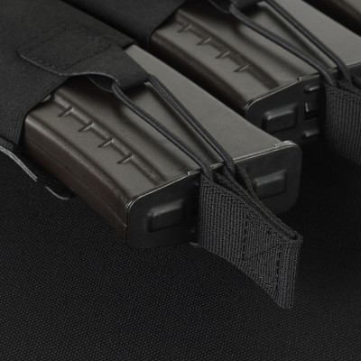 M-Tac Pouch Elastic Triple Magazine Elite Laser Cut – magazīnu somiņa, Melna