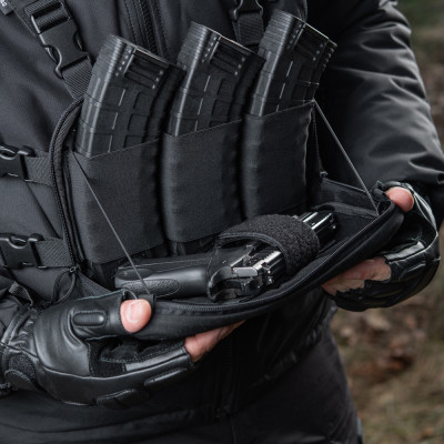 M-Tac Chest Rig Military Elite – krūšu soma, Melna