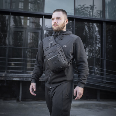 M-Tac Cross Bag Slim Elite Hex – soma pār plecu, Melna