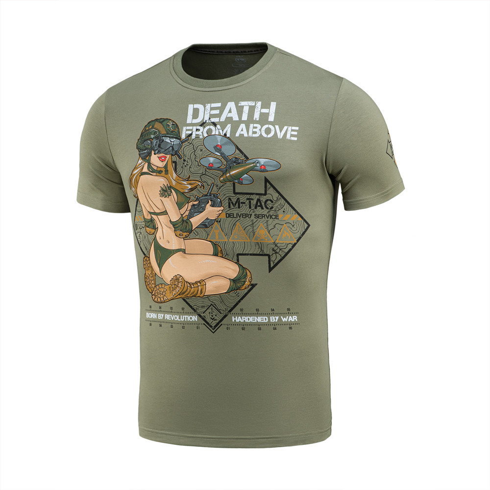 M-Tac krekls „Delivery Service" Pin-Up 93 % kokvilna, Light Olive