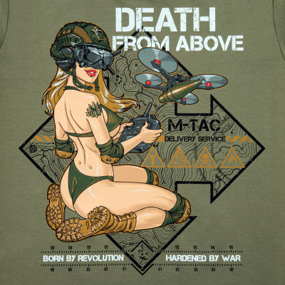 M-Tac krekls „Delivery Service" Pin-Up 93 % kokvilna, Light Olive
