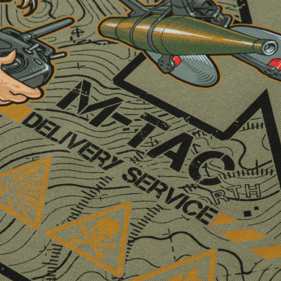 M-Tac krekls „Delivery Service" Pin-Up 93 % kokvilna, Light Olive