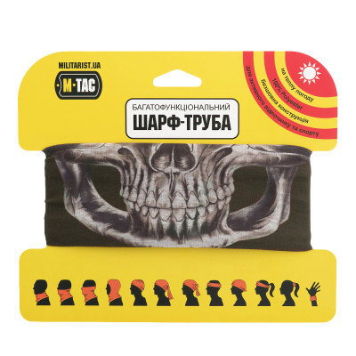 M-Tac Reaper Skull kakla sildītājs 100% poliesters, Olive