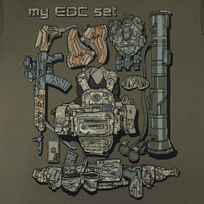 M-Tac MY EDC T-krekls 97 % kokvilna ar elastānu, Ranger Green