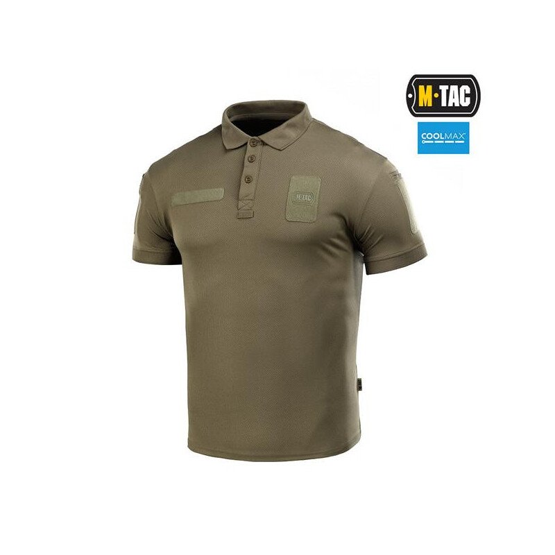 M-Tac Polo Elite Tactical Coolmax Taktiniai, šauliški marškinaičiai su VELCRO antsiuvams