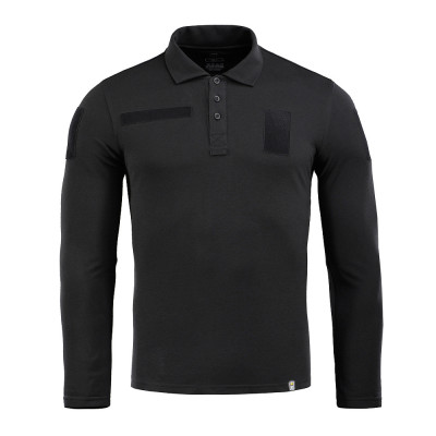 M-Tac Tactical Polo Shirt Long Sleeve 65/35 – polo krekls, Melna