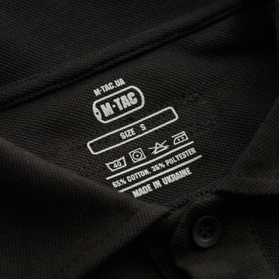 M-Tac Tactical Polo Shirt Long Sleeve 65/35 – polo krekls, Melna