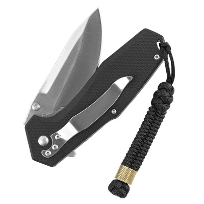M-Tac Knife Lanyard Fish & Cylindre – naža aukliņa, Melna