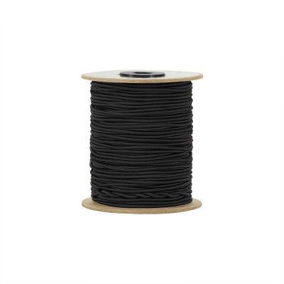M-Tac Paracord Shock-Cord 3 mm 60 m – elastīga paracord aukla, Melna