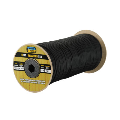 M-Tac Paracord 550 Type III 100 m – paracord aukla, Melna