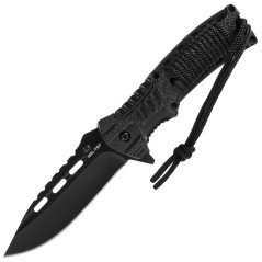 Mil-Tec One-Hand Knife Paracord w/ Fire Starter Sulankstomas išgyvenimo peilis