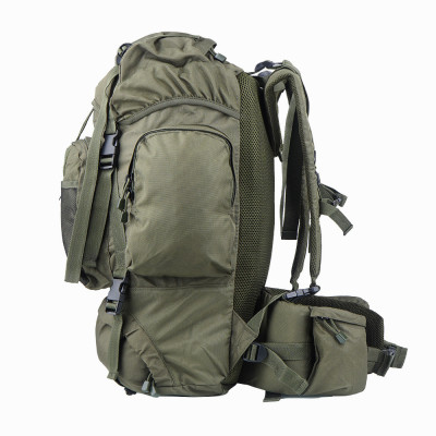 Pārgājienu mugursoma ar rāmi un lietus pārvalku, 75 l