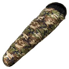 Mil-Tec Woodland Mummy Sleeping Bag 2-Layers Dvisluoksnis miegmaišis Woodland marginimo