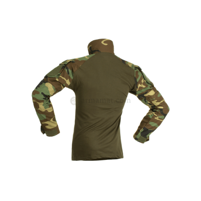 Invader Gear Combat Shirt Woodland taktiskie krekls — 2/6