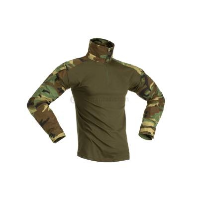 Invader Gear Combat Shirt Woodland taktiskie krekls