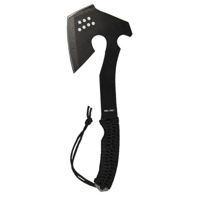 Mil-Tec Paracord Black cirvis 3Cr13MoV tērauds