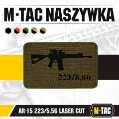 M-Tac Patch AR-15 223/5,56 Laser Cut Antsiuvas