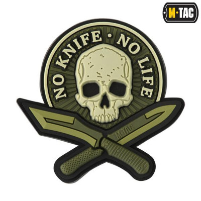 M-Tac No Knife No Life 3D PVC plāksnīte – 50×50 mm