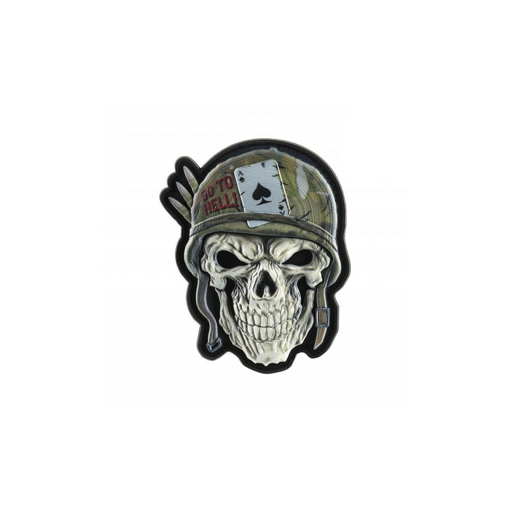 M-Tac Go to Hell 3D PVC plāksnīte 8,5×6,5 cm, Olive