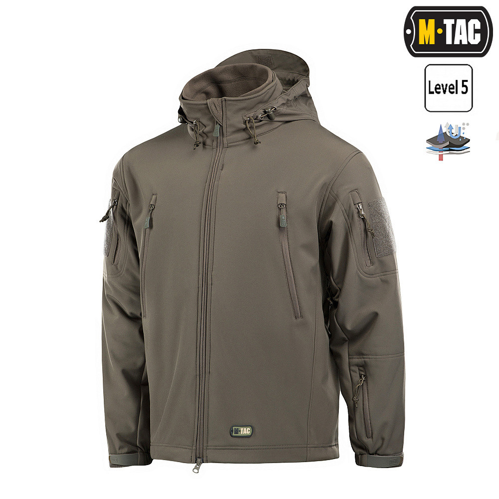 M-Tac Soft Shell jaka ar noņemamu flīsu, Olive