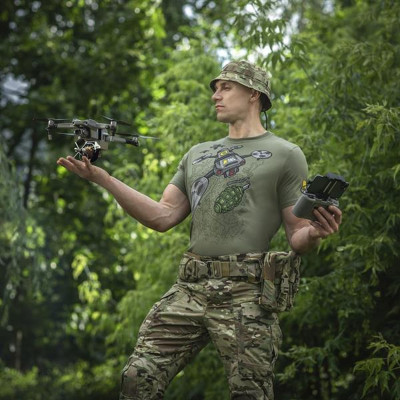 M-Tac drona operatora T-krekls 93 % kokvilna, Olive