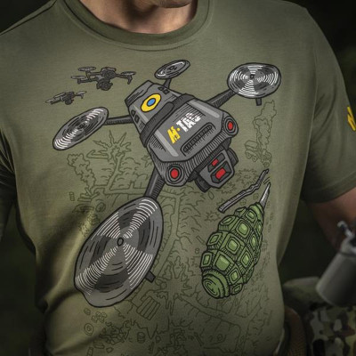 M-Tac drona operatora T-krekls 93 % kokvilna, Olive