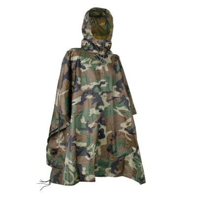 Mil-Tec rip-stop neilona pončo – 205 × 145 cm, 650 g