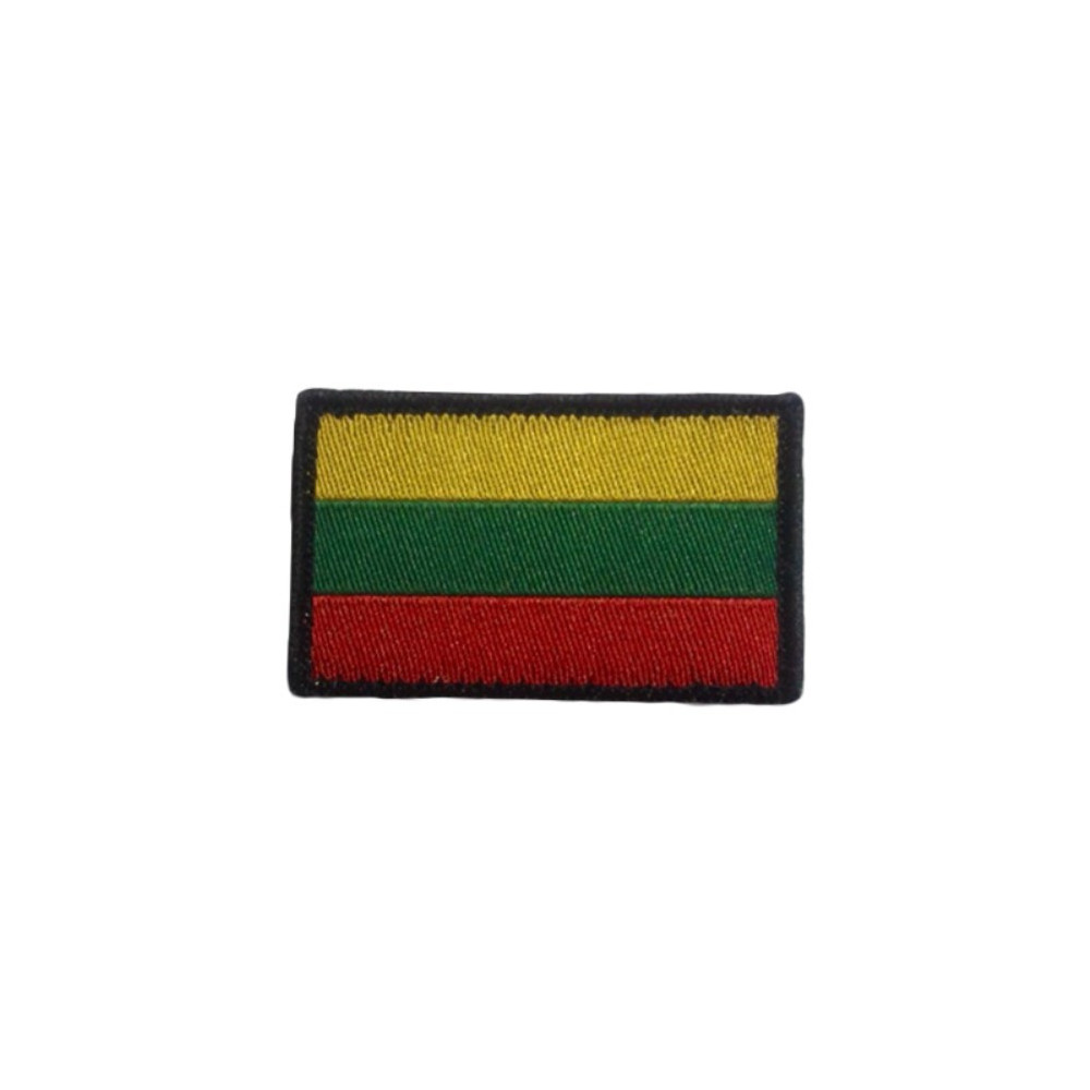 Austā Lietuvas trīskrāsu plāksnīte 52 × 32 mm Velcro