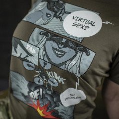 M-Tac T-Shirt Comics Drone Girl Marškinėliai su dronų motyvais