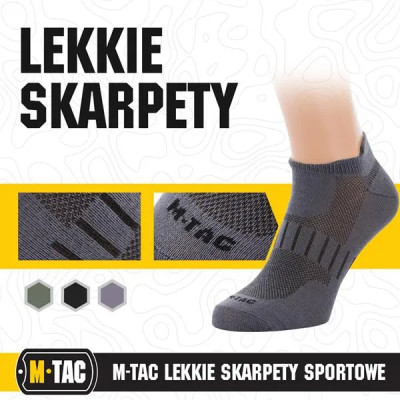 M-Tac īsās skrējiena zeķes 85 % kokvilna, 10 % poliamīds, Dark Grey