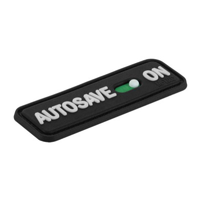 M-Tac Autosave PVC morāles plāksnīte 8 × 2,5 cm Velcro, Melna