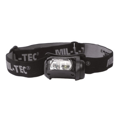 Mil-Tec 4 krāsu LED lukturis galvai – līdz 65 lm