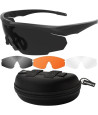Swiss Eye Blackhawk Pro taktiskās brilles – 3 lēcas, EN/MIL/ANSI